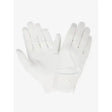 A pair of lemieux close contact gloves in white with textured material and double rein grip for secure handling