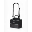 Black lemieux collapsible storage tote with gray trim and sturdy shoulder strap for easy carrying