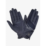 Black leather lemieux competition gloves with subtle white logo and stitching for closer contact feel and updated construction