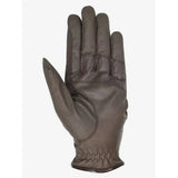 Dark brown leather lemieux competition gloves showing textured palm with updated construction for closer contact feel
