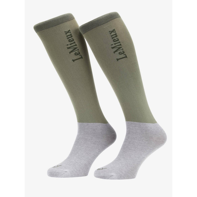 Lemieux Competition Socks 2 Pack Fern Small LeMieux Riding Socks Spring Summer 2024 From Barnstaple Equestrian Supplies