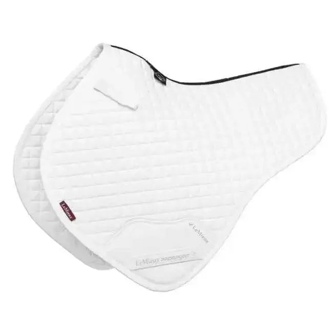 LeMieux Cotton Close Contact Half Square White White Large Saddle Pads & Numnahs Barnstaple Equestrian Supplies