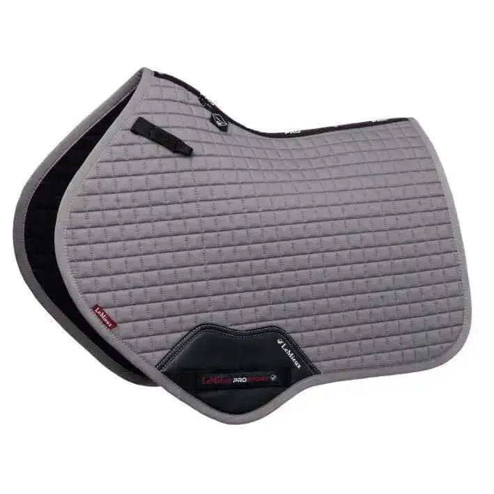 LeMieux Cotton Close Contact Square Grey Grey Large Saddle Pads & Numnahs Barnstaple Equestrian Supplies