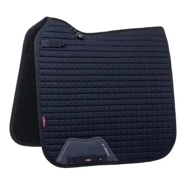 LeMieux Cotton Dressage Square Navy Navy S/M Saddle Pads & Numnahs Barnstaple Equestrian Supplies