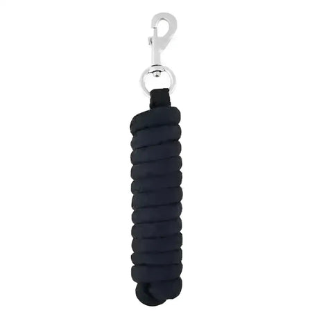 Black braided lemieux cotton lead rope with silver metal clip perfect lead rope navy for horse handling