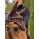 LeMieux Crystal Fly Hood Brown Medium Brown Horse Ear Bonnets