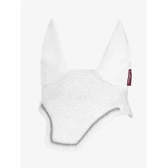 LeMieux Crystal Fly Hood White Medium White Horse Ear Bonnets