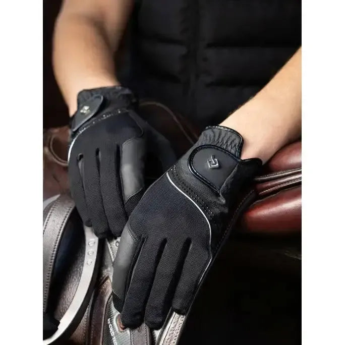 LeMieux Crystal Gloves Black X-Small Black Riding Gloves