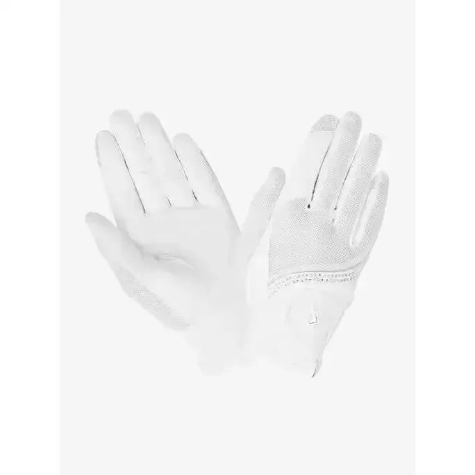 LeMieux Crystal Gloves White X Small White Riding Gloves
