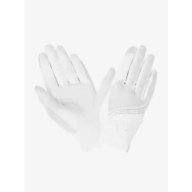 LeMieux Crystal Gloves White X Small White Riding Gloves