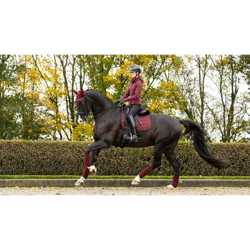 Lemieux Crystal Suede Dressage Pad Burgundy Small/Medium Saddle Pads & Numnahs Barnstaple Equestrian Supplies