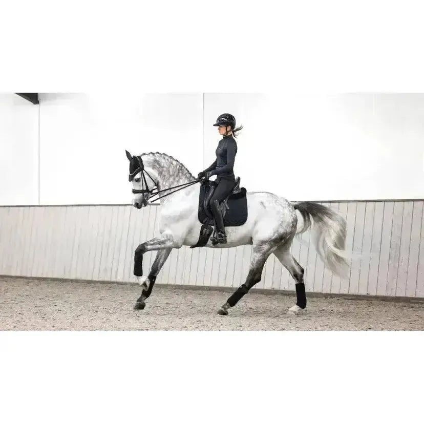 LeMieux Crystal Suede Dressage Square Black Small/Medium Black Dressage Saddle Pads