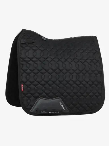 LeMieux Crystal Suede Dressage Square Black Small/Medium Black Dressage Saddle Pads