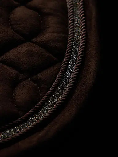LeMieux Crystal Suede Dressage Square Brown Small/Medium Brown Dressage Saddle Pads