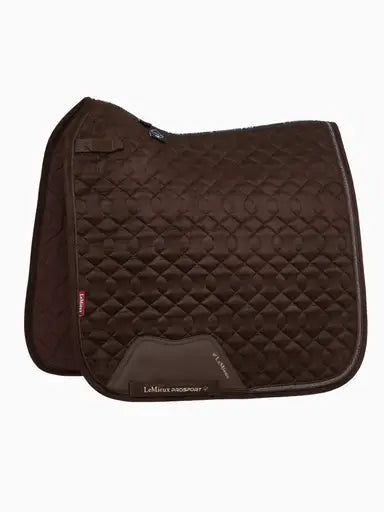 LeMieux Crystal Suede Dressage Square Brown Small/Medium Brown Dressage Saddle Pads