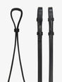 LeMieux Curb Rein Black/Silver Pony Black/Silver Plain Leather Reins