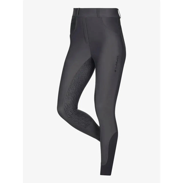 LeMieux Demi Pull On Bregging Full Seat Grey 4 Riding Tights Barnstaple Equestrian Supplies