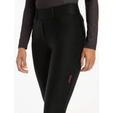 Black lemieux demi pull breggings black with sleek high waist and subtle red branding featuring full seat silicone grip