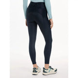 Black high-waisted lemieux demi pull breggings navy showing back with subtle textured full-seat silicone grip