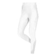 White lemieux demi pull breggings with smooth, form-fitting design and full-seat silicone grip for riding comfort