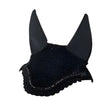 LeMieux Diamante Acoustic Fly Hoods Black Black Medium Horse Ear Bonnets Barnstaple Equestrian Supplies