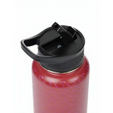 Red Lemieux Drinks Bottle Ember with black flip-top lid for durable hydration