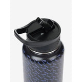 Reusable Lemieux Drinks Bottle Navy with black lid and stylish patterned design