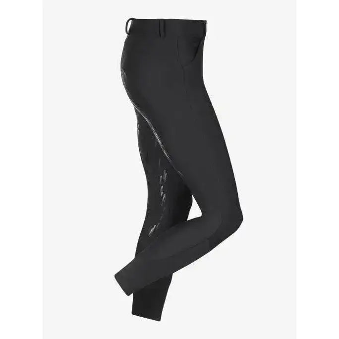 Black lemieux drytex waterproof breeches with sleek fit and subtle textured panels on outer thighs