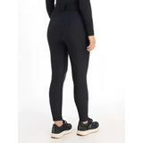 Black stretchy lemieux drytex waterproof breeches knee grip navy with subtle side panel detailing for riding