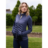 Navy blue quilted puffer lemieux dynamique jacket dusk blue with full-length zipper and zippered pockets