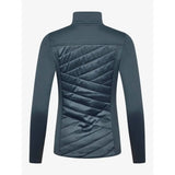 Quilted blue-gray Lemieux Dynamique Jacket Petrol with high collar and long sleeves