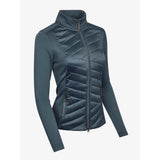 Teal Lemieux Dynamique Jacket Petrol with quilted design, full-length zipper, and high collar