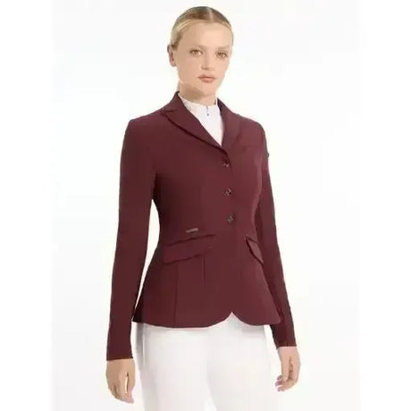 LeMieux Dynamiqué Show Jacket Burgundy UK 6 Burgundy Show Jackets