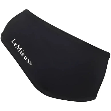 Black lemieux ear warmer headband made of soft stretchy fabric with low profile making for cozy warmth