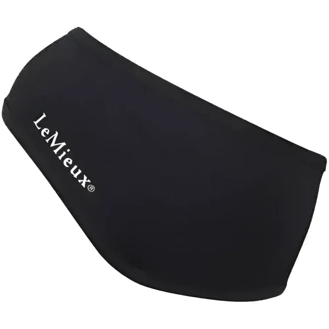 Black lemieux ear warmer headband made of soft stretchy fabric with low profile making for cozy warmth