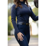 Lemieux Eddie Elasticated Belt Navy/Stone Medium Navy/Stone Belts