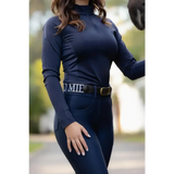 Lemieux Eddie Elasticated Belt Navy/Stone X-Small Navy/Stone Belts