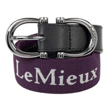 LeMieux Elasticated Belt Aubergine Aubergine Small LeMieux Belts Barnstaple Equestrian Supplies