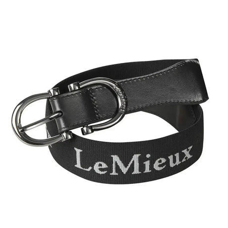 LeMieux Elasticated Belt Black X Small Belts Barnstaple Equestrian Supplies