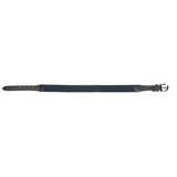 Black lemieux elasticated belt with premium leather ends and silver buckle featuring classy lemieux branding
