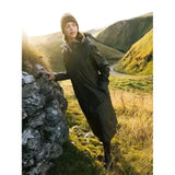 Black lemieux elements coat alpine full-length waterproof wipe-clean coat with hood and moisture-wicking fleece lining