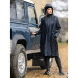 Black hooded lemieux elements coat with full-length waterproof design and welded seams featuring reflective trim