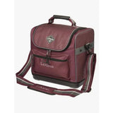 Maroon lemieux elite pro grooming bag burgundy with black trim and gray accent stripes perfect for grooming essentials