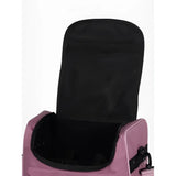 Pink lemieux elite pro grooming bag mallow with black interior and mesh lining perfect for grooming essentials