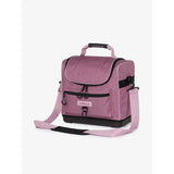 Pink quilted lemieux elite pro grooming bag mallow with black trim and adjustable strap for grooming essentials