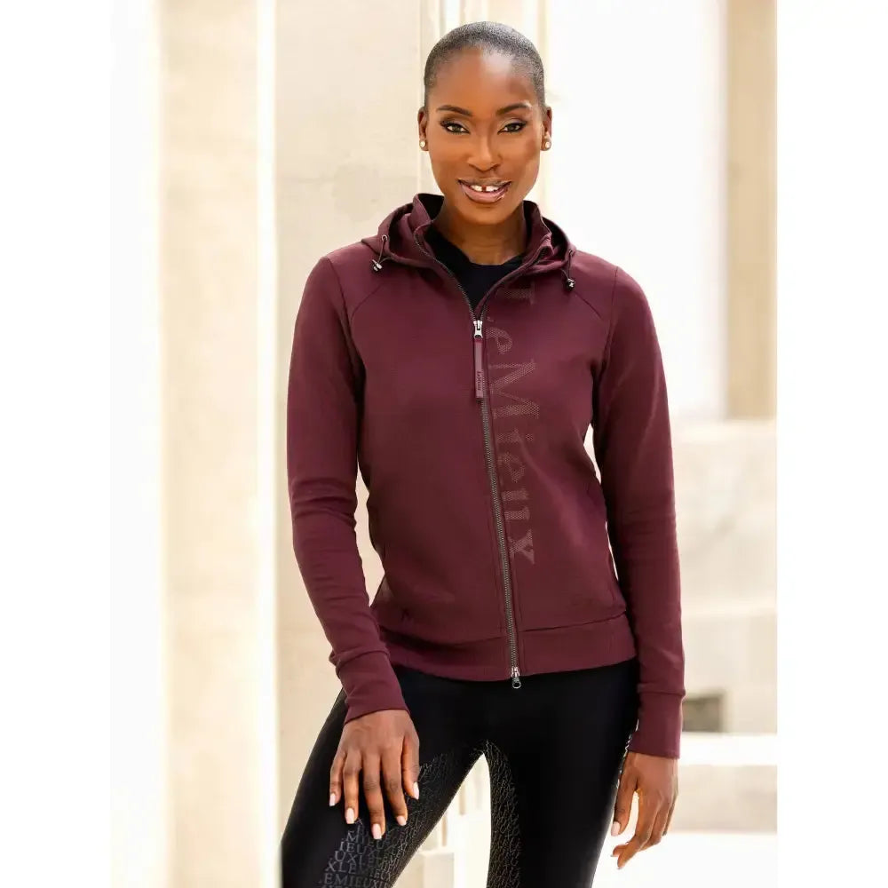 Lemieux Elite Zip Through Hoodie Burgundy Large Hoodies