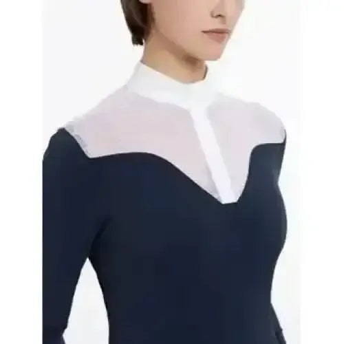 LeMieux Emily Long Sleeve Show Shirt Navy Competition Wear UK 6 Navy Show Shirts