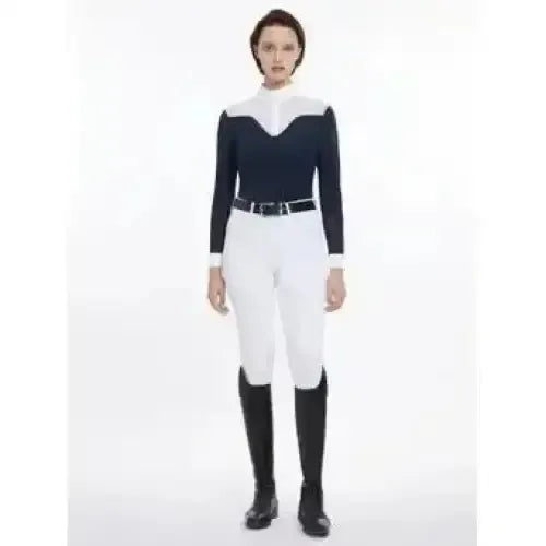 LeMieux Emily Long Sleeve Show Shirt Navy Competition Wear UK 6 Navy Show Shirts