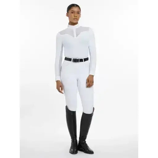 LeMieux Emily Long Sleeve Show Shirt White UK 6 White Show Shirts