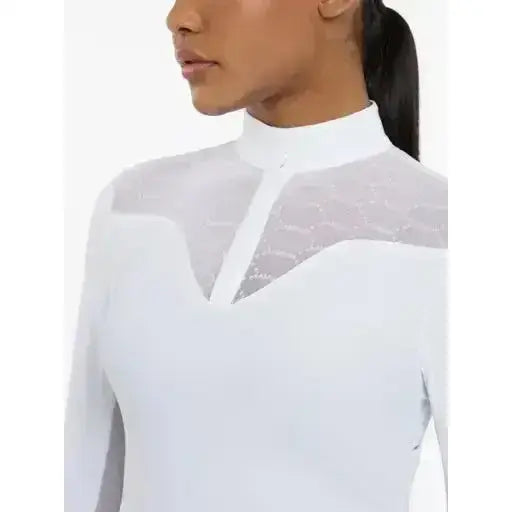 LeMieux Emily Long Sleeve Show Shirt White UK 6 White Show Shirts